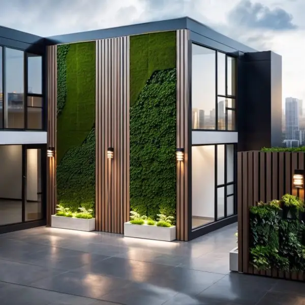 طراحی نمای مدرن با المان های طبیعی